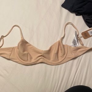 Billabong Tanlines underwire bikini top, cream, size XL/14